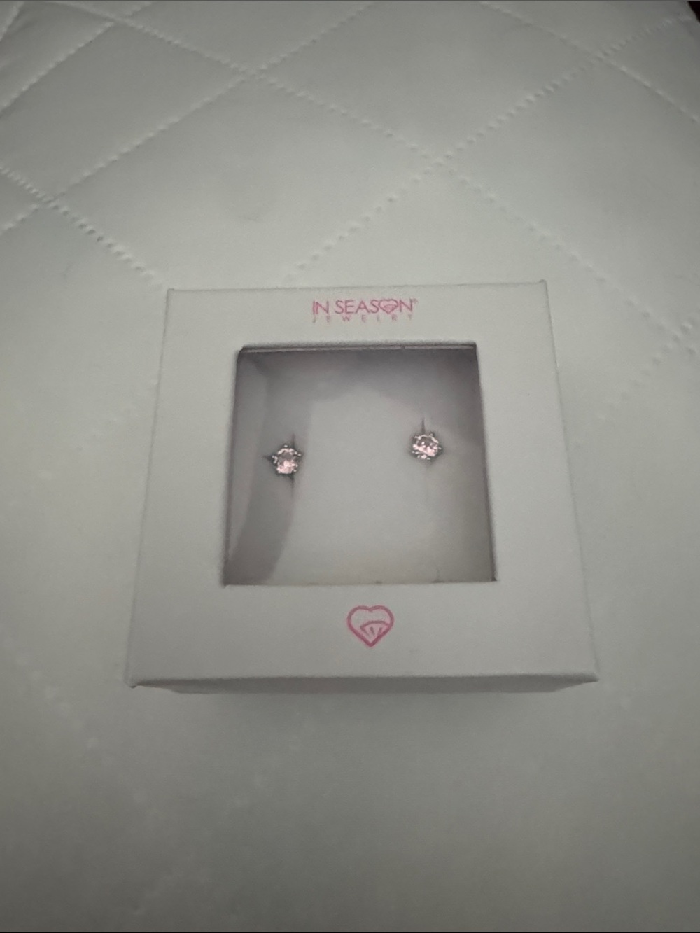 Pink Crystal Stud Earrings